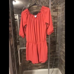 Off the shoulder shorts romper.